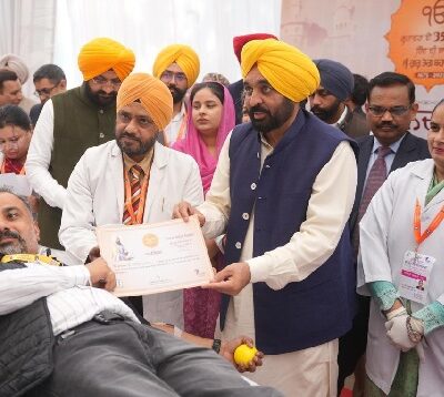 श्री गुरु तेग बहादुर जी के शहीदी दिवस के अवसर पर विशाल रक्तदान शिविर का आयोजन